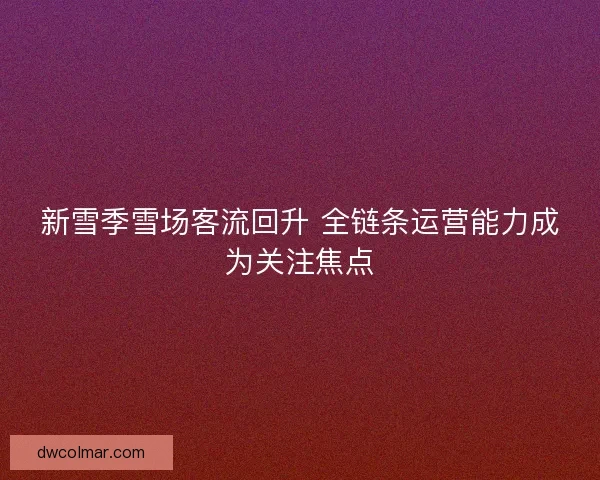 新雪季雪场客流回升 全链条运营能力成为关注焦点